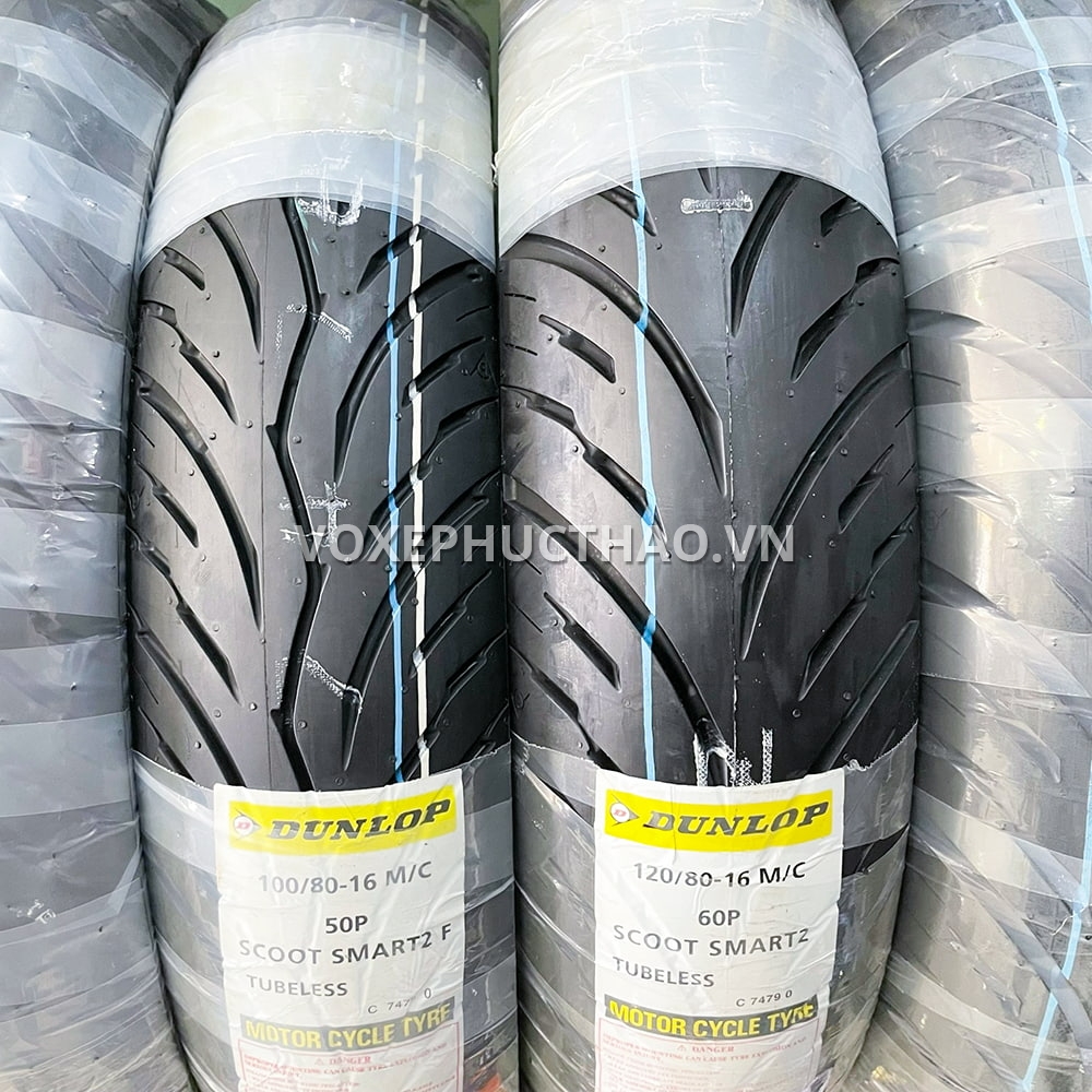 DUNLOP SCOOT SMART 2 100/80-16 TL - 120/80-16 TL