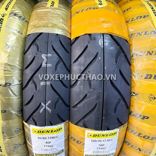DUNLOP TT902 Vỏ trước 90/80-17 TL - vỏ sau 120/70-17 TL