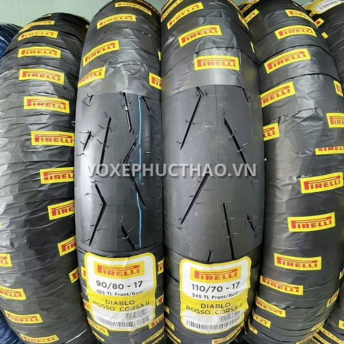 PIRELLI DIABLO ROSSO CORSA 2 90/80-17 TL - 110/70-17 TL